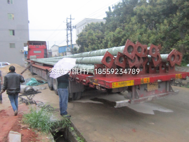 杰特力-旗桿出貨裝車實拍