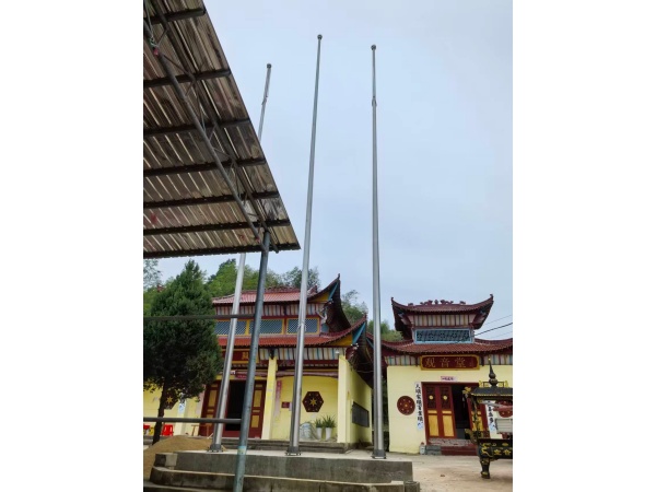 手動旗桿13米一根，12米兩根，撫州市宜黃縣秀源村漢帝廟